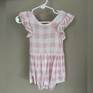 Little Sleepies 18 to 24 months skater dress with bodysuit pink gingham
